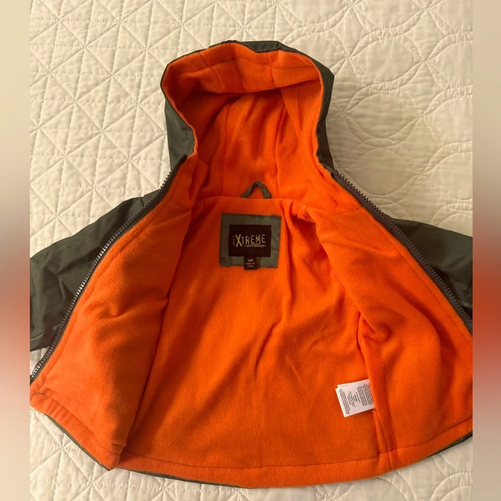 NWT Xtreme 12M Water Resistant Fleece Lined Dinosaur Jacket